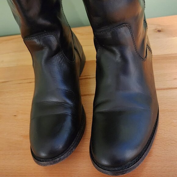 Frye Women's Melissa Button Riding Boots Equestrian Leather Boots Black sz 6 - Picture 8 of 14